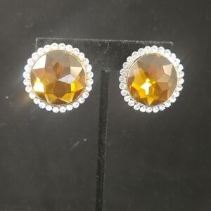 Elegant Gold and Silver Stud Earrings
